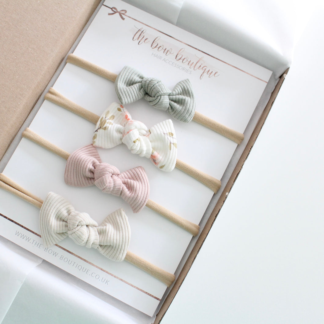 The soft floral jersey headband set