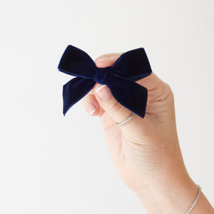 Velvet ribbon bows - 11 colours