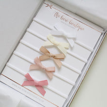 Load image into Gallery viewer, Hand tied neutral ribbon bow headband sets