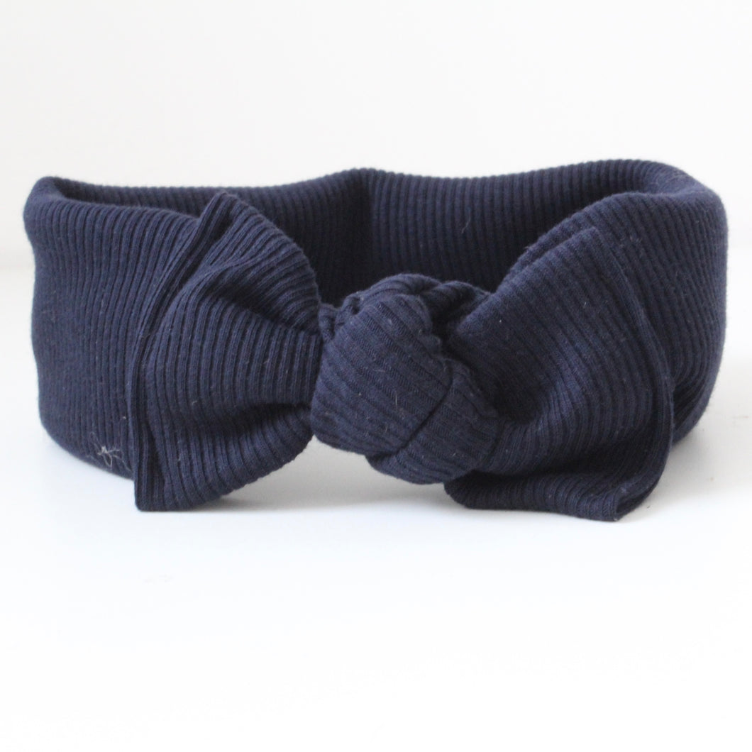 Navy headwrap