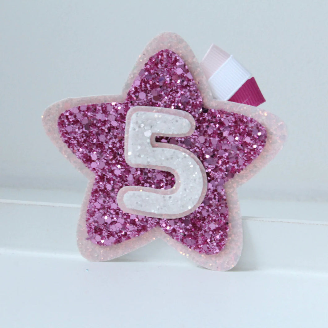 Birthday star - Clip, headband or badge