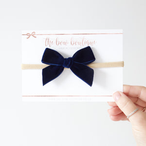 Velvet ribbon bows - 11 colours