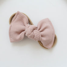 Load image into Gallery viewer, Large jersey ribbed knot bows - 12 Colours