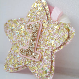 Birthday star - Clip, headband or badge