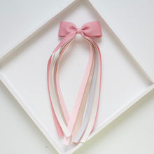 Load image into Gallery viewer, Large neutral tail pinch ribbon bows