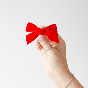 Velvet ribbon bows - 11 colours