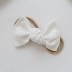 Large jersey ribbed knot bows - 12 Colours