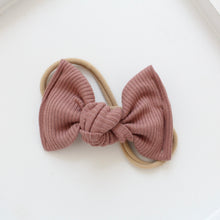 Load image into Gallery viewer, Large jersey ribbed knot bows - 12 Colours