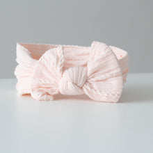 Load image into Gallery viewer, Soft peach cable headwrap