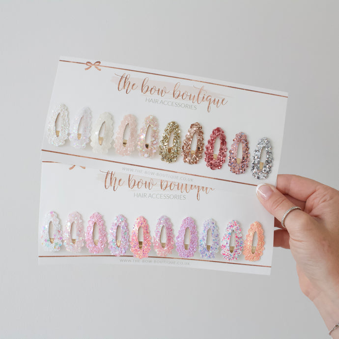 Petite my first glitter snappy clips - 20 colours