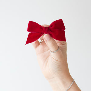 Velvet ribbon bows - 11 colours