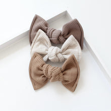 Load image into Gallery viewer, Large jersey ribbed knot bows - 12 Colours