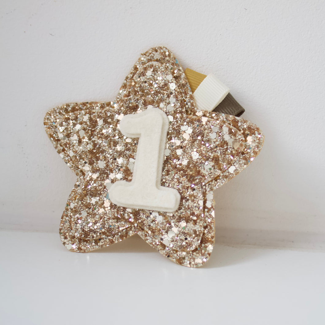 Birthday star - Clip, headband or badge