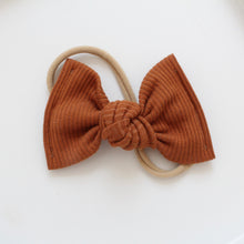 Load image into Gallery viewer, Large jersey ribbed knot bows - 12 Colours