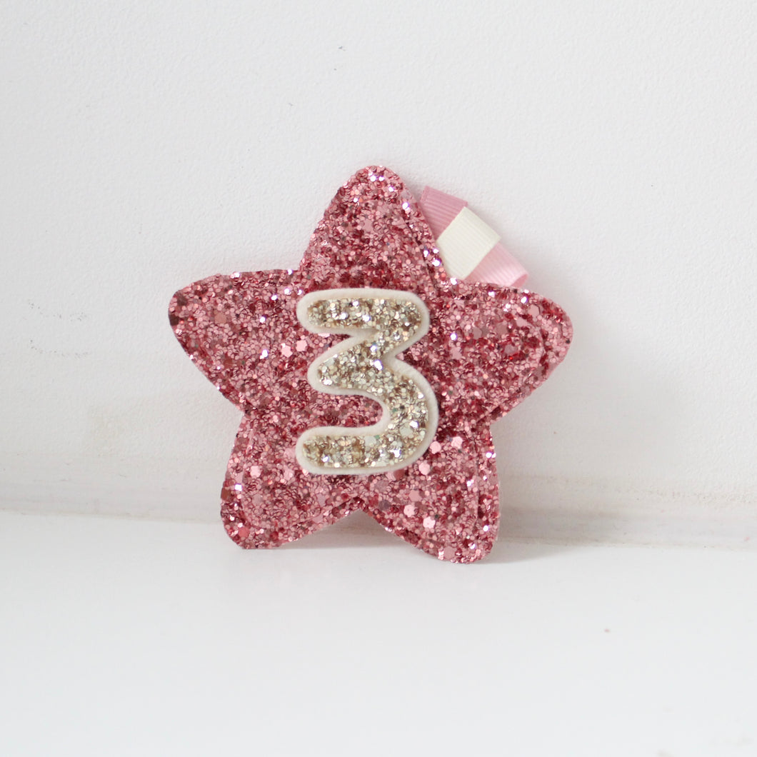 Birthday star - Clip, headband or badge