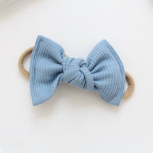 Load image into Gallery viewer, Large jersey ribbed knot bows - 12 Colours