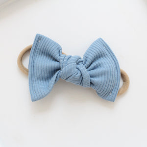 Large jersey ribbed knot bows - 12 Colours