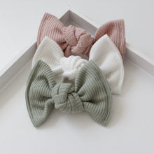 Load image into Gallery viewer, Large jersey ribbed knot bows - 12 Colours