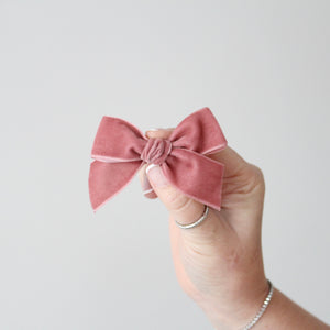 Velvet ribbon bows - 11 colours