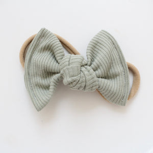 Large jersey ribbed knot bows - 12 Colours