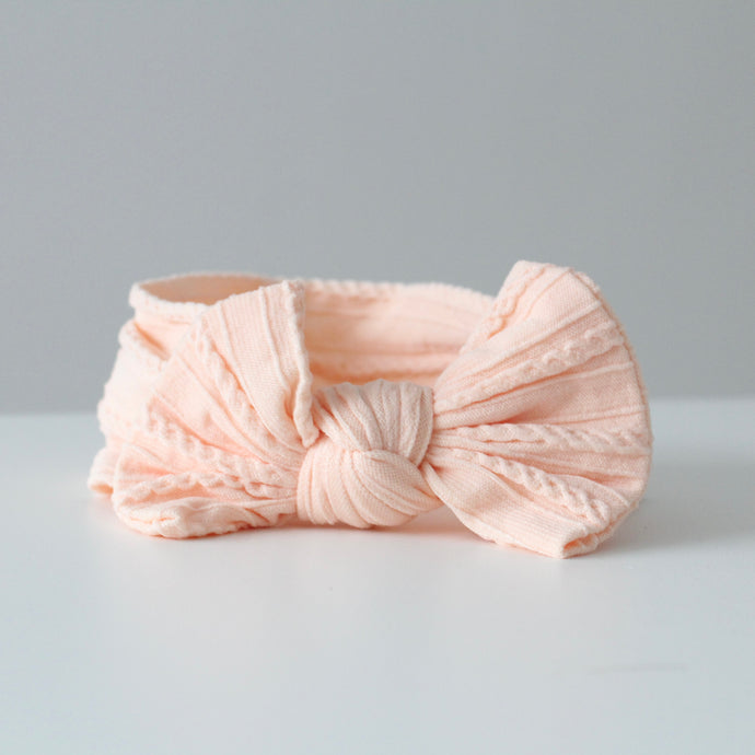 Peach cable headwrap