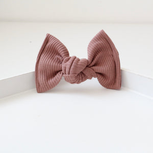 Large jersey ribbed knot bows - 12 Colours