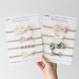 Classic neutral baby headband box