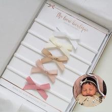 Load image into Gallery viewer, Hand tied neutral ribbon bow headband sets