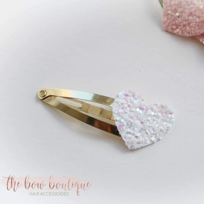 My first glitter heart snappy clip (25 Colours)