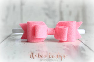 Double felt bows (25 colours)