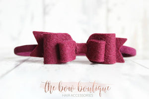 Double felt bows (25 colours)